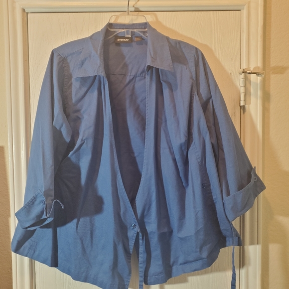 Avenue Open Chest Cuffed Sleeve Top sz 14/16